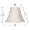 Creme Large Bell Lamp Shade 9" Top x 18" Bottom