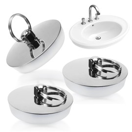 Rubber Drain Plug - Pack of 3 Sink Drain Plugs Diameter 42-43 mm Rubber Plug Drain Plug for Kitchen, Bathtub, Sink etc