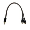 RCA Splitter Y Cable 1 Male to 2 Female Gold
