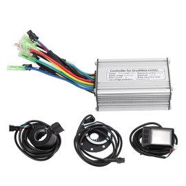 36V/48V 350W Electric Motor Controller Kit 17A Brushless Motor Controller with KT LCD7C Display Panel Sensor Throttle for Electric Bike