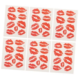 Healvian 18pcs Temporary Stickers Lips Pattern Decoration for Face Arms and More Safe Skin-friendly Material for Parties and Festivals
