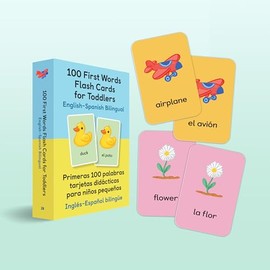 100 First Words Flash Cards for Toddlers: English-Spanish Bilingual: Primeras 100 palabras tarjetas didacticas para ninos pequenos