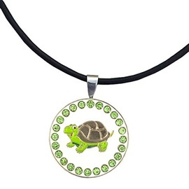 Giggle Golf Bling Turtle Golf Ball Marker with Golf Necklace for Women