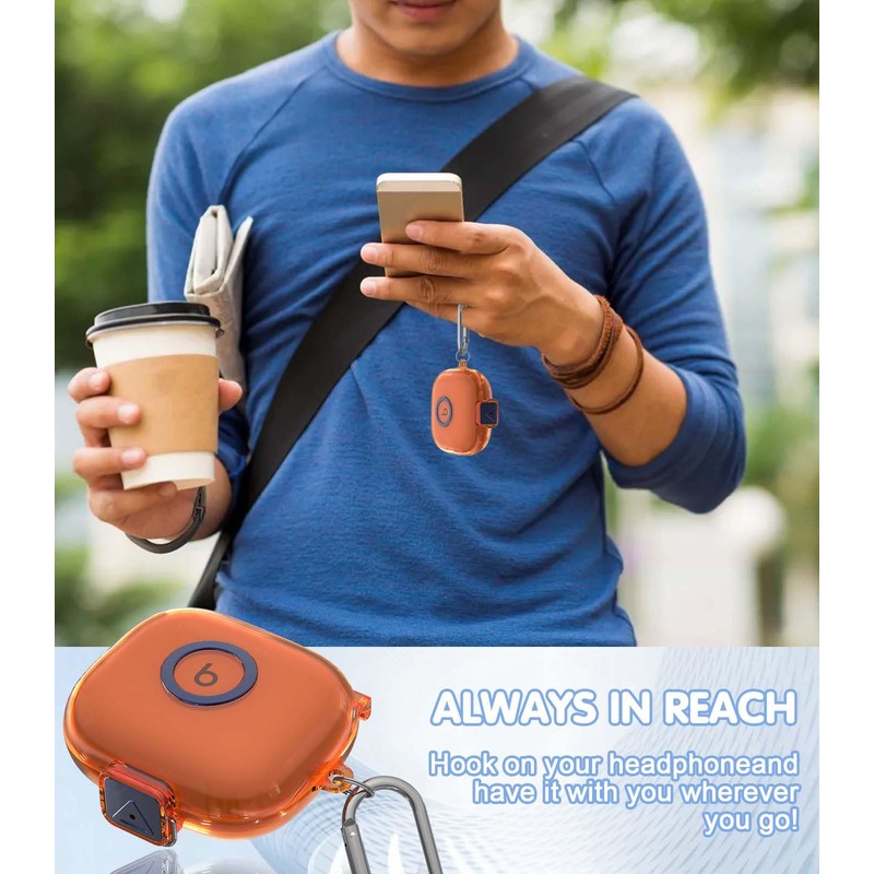 Case for Beats Powerbeats Pro 2，Safety Lock Switch，Clear TPU Protective