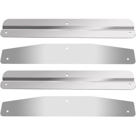 BLVD 24" stainless steel mudflap weights pair weight w/custom stainless backing plate