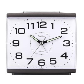 Ayybboo Analogue Alarm Clock, No Ticking, Analogue Alarm Clock, Retro with Snooze Alarm Clock with Night Light, Large Analogue Alarm Clock, Silent Dial, Analogue Quartz Alarm Clock, Learning Alarm