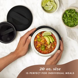 Crock-Pot Lonchera eléctrica, calentador de alimentos portátil para llevar, 20 onzas, regaliz negro