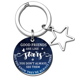 Wrpixe Friendship Gifts Friends Keychain Friend Birthday Gift for Women Men Friend Gifts for Friends Female Long Distance Gift for Bestie Bff Girls Sisters Graduation Christmas Presents for Her Him