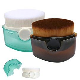 Sunscreen Applicator, 2PCS Portability Sunscreen Brush, Body Foundation Makeup Brush with Protective Caps, Suitable for Face and Body