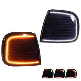 GTINTHEBOX Smoked Lens Signal Light for 1997-2003 Ford F-150 F-250 Pickup Expedition Parking Corner Side Marker Turn Signal Lights ‎F75Z13200AC, F75Z13201AC, ‎FO2550118, FO2551118