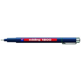 edding 1800 profipen - green - 10 pens - line width 0.25 mm - fineliner pen for precise writing, sketching and technical drawing - fine, metal-encased nib - suitable for use with rulers and stencils