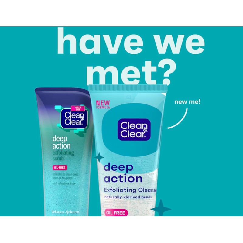 Clean & Clear Deep Action Oil-Free Exfoliating Face Scrub for