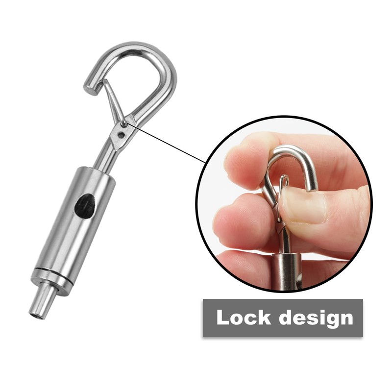 SPEEDWOX 6 Pcs Adjustable Hooks Steel Wire Rope Hanger, Portable