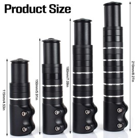 OUGPIU Handlebar Riser Bicycle, Aluminium Bicycle Handlebar Stem, Adjustable Handlebar Stem, Bicycle Handlebar Raiser Kit, Bicycle Handlebar Raise for 28.6 mm MTB, Road Bike, City Bikes (F003-180 mm)
