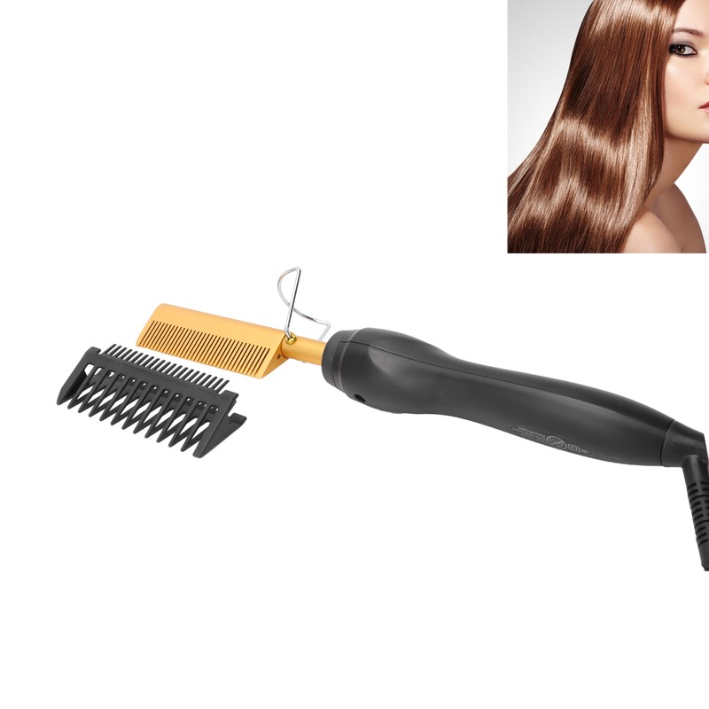 Electric Straightening Comb Fast Heating Wet Dry Hairdressing Comb 110‑