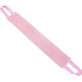 TIDTALEO Aplicador de Loción Autobronceadora para Espalda Flocado Rosa, Banda Bronceadora Ergonómica de Tela, Herramienta para Aplicación Uniforme en Cuidado Corporal, Accesorios