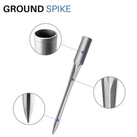 ECOOPTS 5 Pack Aluminum Fence Post Anchor Ground Spike, 1-5/16" Inner Diameter Round Pole Sleeves for Backyards Gardens Yards Porches Grass Clay Dirt