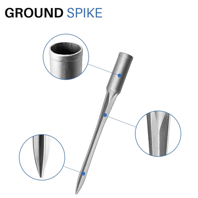 ECOOPTS 5 Pack Aluminum Fence Post Anchor Ground Spike, 1-5/16"
