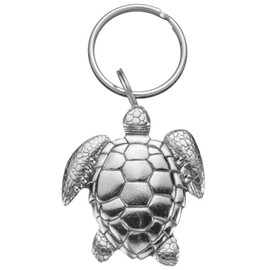 DANFORTH – Sea Turtle Keychain, Handcrafted Pewter Beach Keychain – 2”, Made In USA