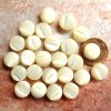 12 Vintage 1940s Mother of Pearl Buttons ~ Cat Eye