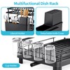 TOOLF Dish Drying Rack,2 Tier Dish Drying Rack with Large
