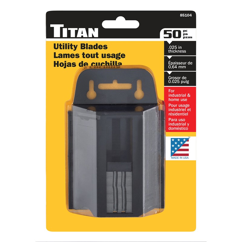 Titan 85104 50-Piece Heavy-Duty #20 Utility Knife Blades