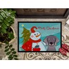 Caroline's Treasures BB1851MAT Snowman with Weimaraner Doormat 18x27 Front Door
