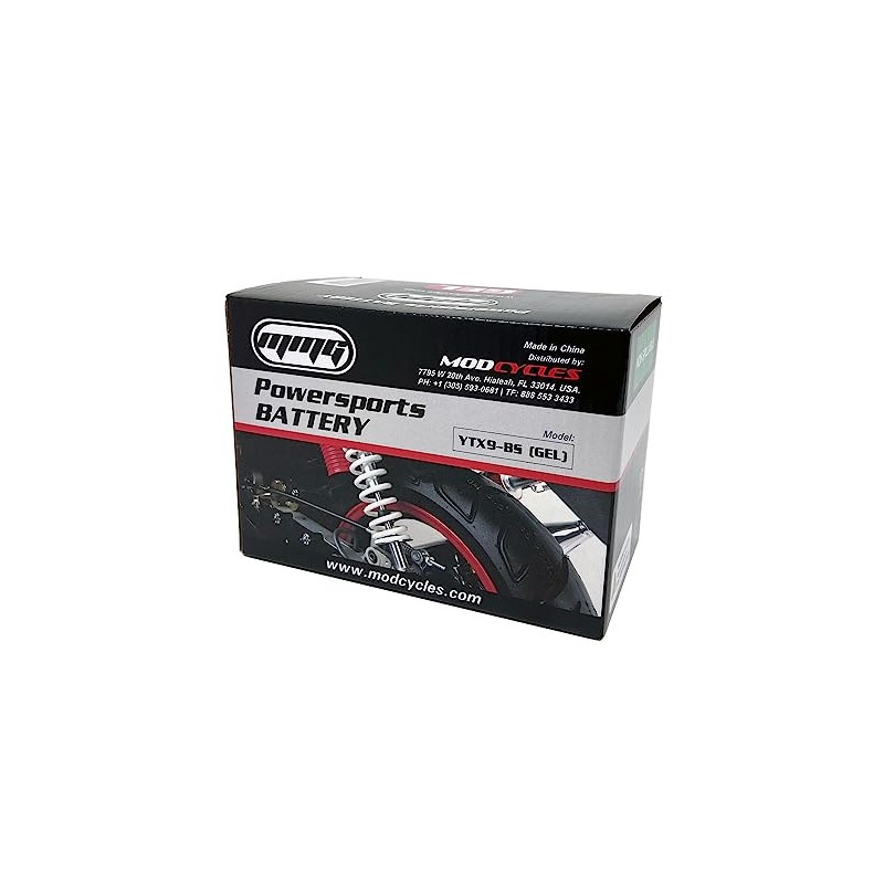 MMG YTX9-BS AGM Gel Sealed Leak-Proof Powersports Battery for Motorcycles,
