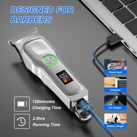 DONGYIN Mini Cordless Hair Clippers for Men, Small Size Professional Clippers and Trimmers Set, Electric Hair Trimmer for Men with Led Display.
