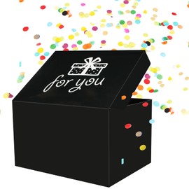 OFFCUP Gift Box Diy, Gift Explosion Box with Confetti, Pop-Up Surprise Box, Romance Gift Ideas for Wife Man Colleagues, Children (B)
