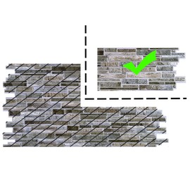 Sample for Display Purpose only. Retro-Art 3D Wall Panels, Flag Stone in Green Brown Grey, PVC, 7" x 10", 001GF