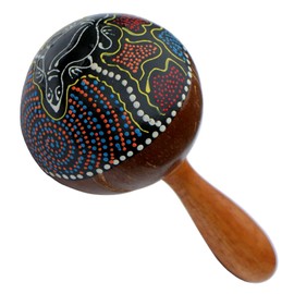 Maraca Mus102 Folding Rattle Coconut Musical Instrument