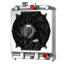 Tepilauda 2 Row All Aluminum Radiator & Fan Shroud Compatible with 1992-2000 HONDA CIVIC/DEL SOL/INTEGRA