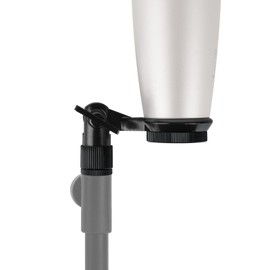 Geekria for Creators Microphone Stand Mount for 22mm / 0.9in Threads Microphones, Microphone Shock Mount Compatible with Samson C01U Pro Adjustable Mic Stand, Hard Mount Microphone Holder (Black)