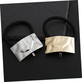 OHPHCALL 4pcs Metal Ponytail Holder Hair Ties Ponytail Wrap Hair Bands for Women Cuffs Accessories for Girls