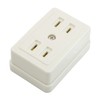 Maxar Electric Double Outlet for Electrical Installation, White, 1 Piece