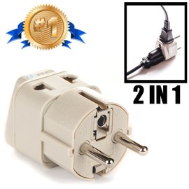 OREI European Plug Adapter Set Works in Albania, Austria, Belgium, Denmark, Finland, Greece, Hungary, Iceland, Netherlands, Norway, Poland, Portugal, Romania, Spain, Sweden, Turkey