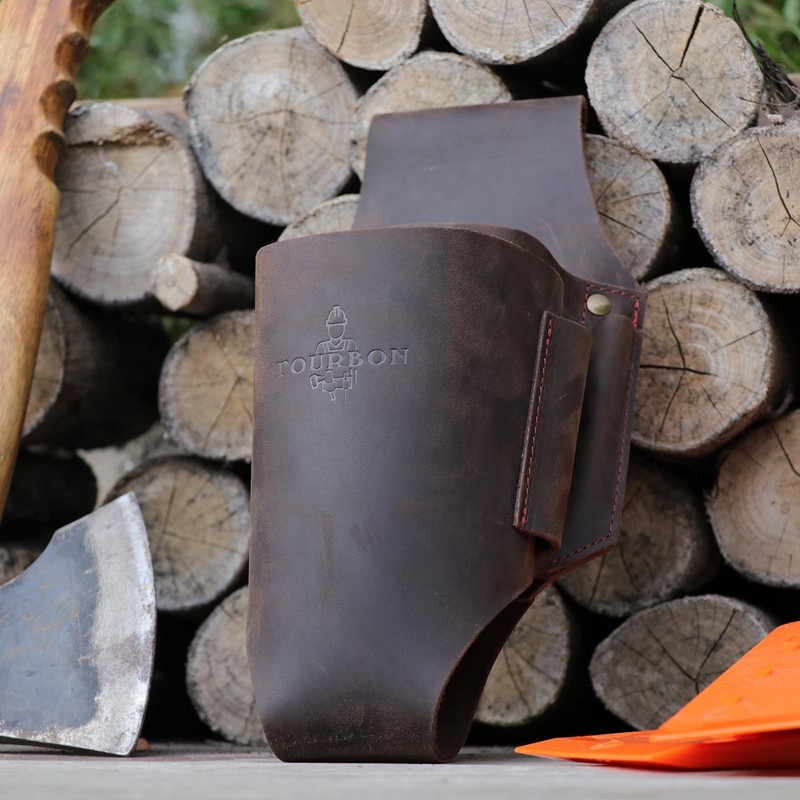 Tourbn Tourbon Leather Felling Wedge Logging Pouch for Tree Cutting