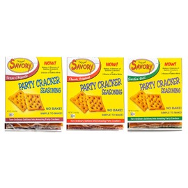 The Original Savory Saltine Seasoning Gift - Classic Original, Garden Dill, & Texas Chipotle - Pack of 3, 1.4 oz. Bags By Lyza's Sweets & Treats