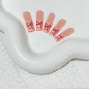 24 Pcs Coffin RIICFDD Press on Nails French Tip Fake