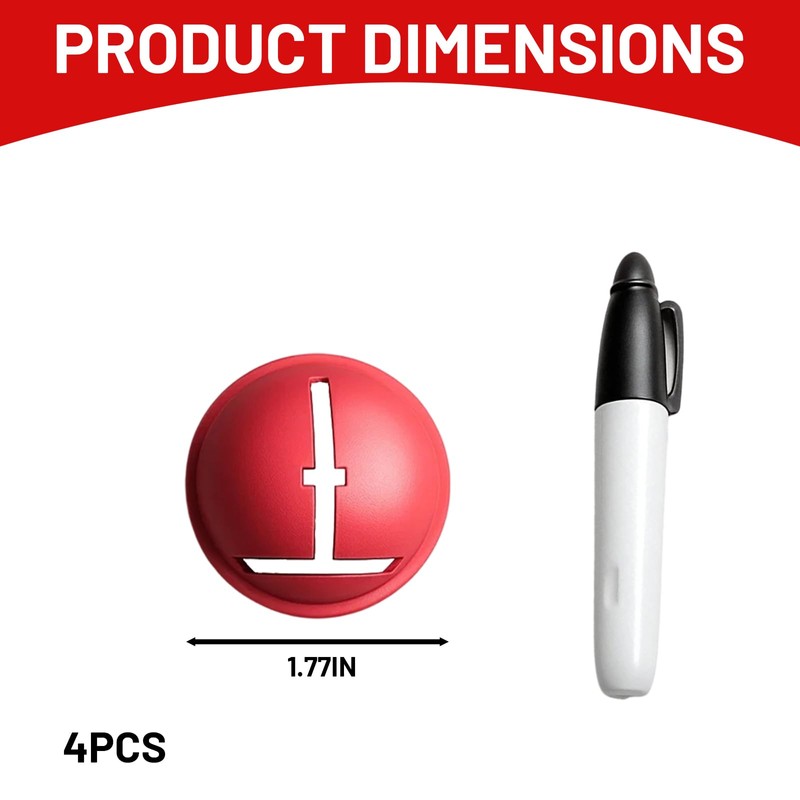 CZFSWT 4PCS Impact Ball Liner Set, Golf Ball Line Marker