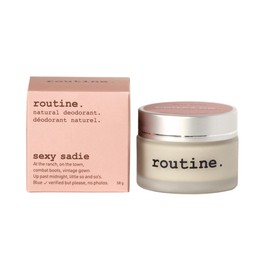 Routine. Natural and Aluminum Free Deodorant (2 Fluid Oz.) for Women and Men | Sexy Sadie No Beeswax Vegan Formula | Patchouli, Ylang Ylang, Sweet Orange, Vanilla, and Champa (Cream Jar Formula)