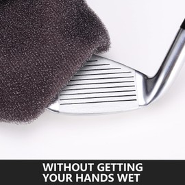 XHGWJSX Golf Ball Cleaning Bag, Waterproof Exterior Golf Club Cleaning Bag, Club face Golf Cleaner with Coarse Fabric Liner, Portable Golf Ball Bag with Detachable Clip, Golf Accessory Cleaning Bag