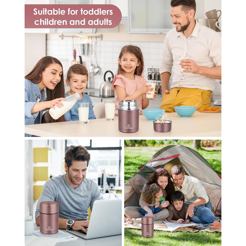 Dreamhigh® Thermal Food Container, 800 ml, Stainless Steel Food Warming