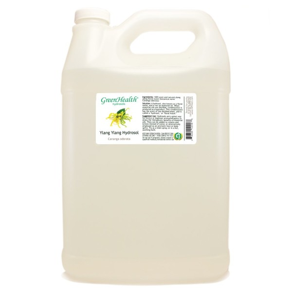 Ylang Ylang Hydrosol (Floral Water) - 1 Gallon Plastic Jug w/ Cap - 100% Pure (NOT Oil)