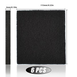 Huipalon 6Pcs Cat Litter Box Carbon Filter, Replacement Activated Carbon Odor Filters, Odor Charcoal Filter, Carbon Filter for Hooded Cat Litter Tray, Cat Litter Box and Pans Accessories