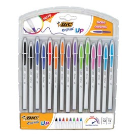 Plumas Lapicero BIC Cristal Up Colores Surtidos C/15 Punta Gruesa 1.2mm