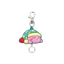 SK Japan Kirby Dream Land Copy Capacity Rubber Reel Key Chain Sleep