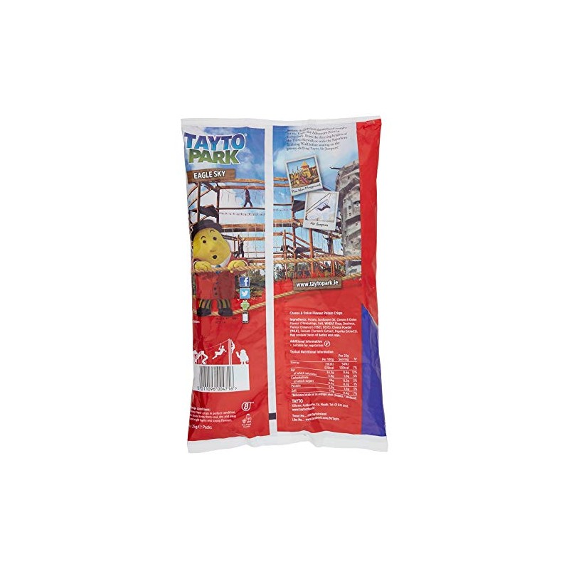 Tayto Cheese & Onion Chips 25g x 6 Pack by
