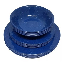 Macoll Vajilla 12 Piezas Melamina Óxido Sopero/trinche/ensaladero